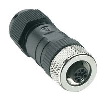 11220 - Sensor Connector, RKC Series, M12, Female, 5 Positions, Screw Socket, Straight Cable Mount - LUMBERG AUTOMATION