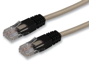 PS11220 - Ethernet Cable, UTP, Cat5e, Cat5e, 0.5 m, 19.7 ", RJ45 Plug to RJ45 Plug, Grey - PRO SIGNAL