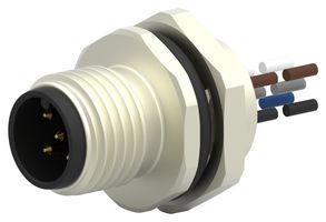 T4171210005-001 - Sensor Cable, A Coded, M12 Plug, Free End, 5 Positions, 200 mm, 7.87 " - TE CONNECTIVITY
