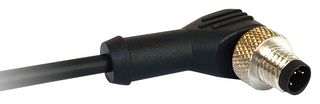 PXPTPU12RAM03ACL010PUR - Sensor Cable, 90° M12 Plug, Free End, 3 Positions, 1 m, 3.28 ft, Buccaneer M12 - BULGIN LIMITED