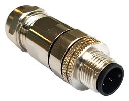 PXMBNI12FIM05BSCPG9 - Sensor Connector, Buccaneer M12 Series, M12, Male, 5 Positions, Solder Pin, Straight Cable Mount - BULGIN LIMITED