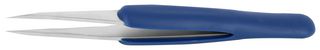 00.SA.DR - Tweezer, ESD, Precision, Straight, Flat, Stainless Steel, 120 mm - IDEAL-TEK