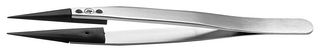 3CPR.SA - Tweezer, Component Positioning, Straight, Pointed, Stainless Steel, PEEK Tip, 130 mm - IDEAL-TEK