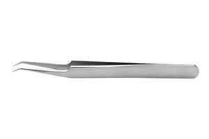 51S.SA - Tweezer, Precision, Bent, Pointed, Stainless Steel, 115 mm - IDEAL-TEK