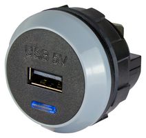 PVPRO-S - USB Charger Receptacle, 5VDC, PVPro, 2.1 A, 1 Port, USB Type A - ALFATRONIX