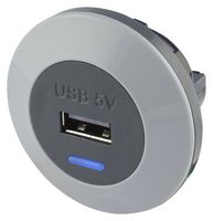PVPRO-SFF - USB Charger Receptacle, 5VDC, PVPro, 2.1 A, 1 Port, USB Type A - ALFATRONIX