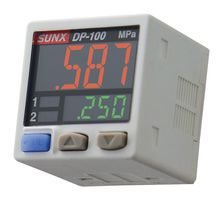 DP-102A-N - Digital Pressure Sensor, DP-100 Series, Dual Display, -0.1 to 1 MPa, NPN, Multifunction - PANASONIC