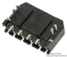 43650-0409 - Pin Header, Power, 3 mm, 1 Rows, 4 Contacts, Surface Mount Right Angle, Micro-Fit 3.0 43650 - MOLEX