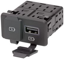 68532-4462 - USB Charger Receptacle, Mini50 68532, 2.4 A, 2 Ports, USB Type A - MOLEX