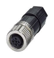 1424652 - Sensor Connector, M12 Push-In, M12, Female, 5 Positions, Push In Socket, Straight Cable Mount - PHOENIX CONTACT