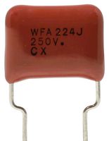 ECWF2104JAB - General Purpose Film Capacitor, Metallized PP, Radial Box - 2 Pin, 0.1 µF, ± 5%, 125 V, 250 V - PANASONIC
