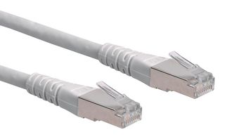 21.15.0831 - Ethernet Cable, S/FTP, Cat6, RJ45 Plug to RJ45 Plug, SFTP (Screened Foiled Twisted Pair), Grey, 1 m - ROLINE