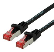 21.15.2650 - Ethernet Cable, S/FTP, Cat6, RJ45 Plug to RJ45 Plug, SFTP (Screened Foiled Twisted Pair), Black - ROLINE