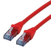 21.15.2713 - Ethernet Cable, UTP, Cat6a, RJ45 Plug to RJ45 Plug, UTP (Unshielded Twisted Pair), Red, 3 m, 9.8 ft - ROLINE