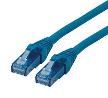 21.15.2740 - Ethernet Cable, UTP, Cat6a, RJ45 Plug to RJ45 Plug, UTP (Unshielded Twisted Pair), Blue, 500 mm - ROLINE