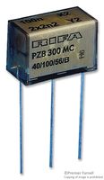 PZB300MC23R06 - Safety Capacitor, Metallized Paper, Radial Box - 3 Pin, 0.15 µF, ± 20%, Delta X2 / Y2 / Y2 - KEMET