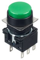 LB1B-A1T6G - Industrial Pushbutton Switch, LB, 16 mm, DPDT, Maintained, Round, Green - IDEC