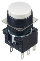 LB1B-A1T6W - Industrial Pushbutton Switch, LB, 16 mm, DPDT, Maintained, Round, White - IDEC