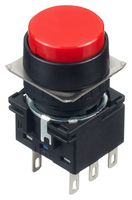 LB1B-M1T6R - Industrial Pushbutton Switch, LB, 16 mm, DPDT, Momentary, Round, Red - IDEC