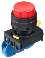 YW1B-A2E10R - Industrial Pushbutton Switch, YW, 22.3 mm, SPST-NO, Maintained, Round Raised, Red - IDEC
