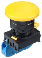 YW1B-A4E10Y - Industrial Pushbutton Switch, YW, 22.3 mm, SPST-NO, Maintained, Mushroom, Yellow - IDEC