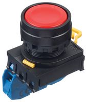 YW1B-M1E10R - Industrial Pushbutton Switch, YW, 22.3 mm, SPST-NO, Momentary, Flush, Red - IDEC