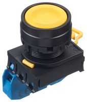 YW1B-M1E10Y - Industrial Pushbutton Switch, YW, 22.3 mm, SPST-NO, Momentary, Flush, Yellow - IDEC