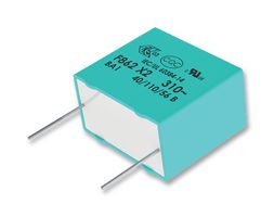 F862BK104K310Z - Safety Capacitor, Metallized PP, Radial Box - 2 Pin, 0.1 µF, ± 10%, X2, Through Hole - KEMET