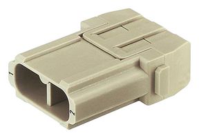 09140023002 - Heavy Duty Connector, Han-Modular, Module, 2 Contacts, Plug, Crimp Pin - Contacts Not Supplied - HARTING