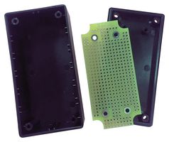 B04-7100 - Prototyping PCB, ABS Box, Black, 1.07mm Hole, 1.57 mm Board, 3.7" x 1.9" - TWIN INDUSTRIES