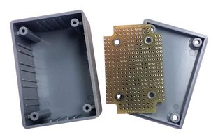G10-8000 - Prototyping PCB, ABS Box, Gray, 0.94mm Hole, 1.57 mm Board, 2.6" x 1.8" - TWIN INDUSTRIES