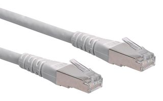 21.15.1510 - Ethernet Cable, Cat6, RJ45 Plug to RJ45 Plug, UTP (Unshielded Twisted Pair), Grey, 300 mm, 11.8 " - ROLINE