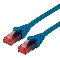 21.15.2544 - Ethernet Cable, Cat6, RJ45 Plug to RJ45 Plug, UTP (Unshielded Twisted Pair), Blue, 1.5 m, 4.9 ft - ROLINE