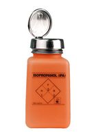 35272 - Dispensing Bottle, Dissipative, ESD, Pump, IPA Printed, Orange, 180ml DurAstatic Series - MENDA