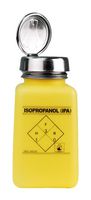 35278 - Dispensing Bottle, Dissipative, ESD, Pump, IPA Printed, Yellow, 180ml DurAstatic Series - MENDA