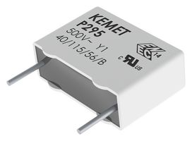 P295BL252K500A - Safety Capacitor, Metallized Paper, Radial Box - 2 Pin, 2500 pF, ± 10%, Y1, Through Hole - KEMET