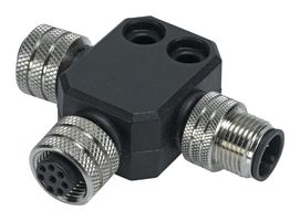 120068-8009 - Sensor Splitter, BRAD Micro-Change, T - Style, Cable Mount, 5 Position M12 Receptacle - MOLEX