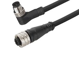 120007-0489 - Sensor Cable, BRAD, M12 Plug, 90° M12 Receptacle, 4 Positions, 2 m, 6.6 ft, 120007 - MOLEX