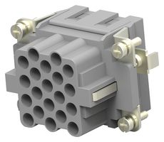 T2050202201-007 - Heavy Duty Connector, HEEE, Insert, 20+PE Contacts, Receptacle - TE CONNECTIVITY