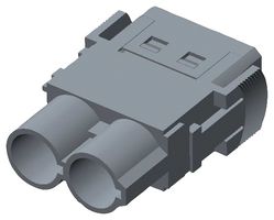 T2111020101-007 - Heavy Duty Connector, HMN, Insert, 2 Contacts, Plug, Crimp Pin - Contacts Not Supplied - TE CONNECTIVITY