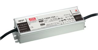 HLG-120H-24A - LED Driver, 120 W, 24 VDC, 5 A, Constant Current, Constant Voltage, 90 V - MEAN WELL