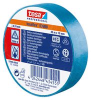 53988 BLUE 25M X 19MM - Electrical Insulation Tape, PVC (Polyvinyl Chloride), Blue, 19 mm x 25 m - TESA
