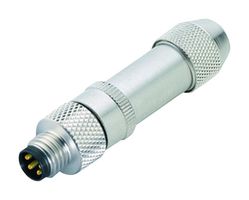 99-3361-25-03 - Sensor Connector, 768 Series, M8, Male, 3 Positions, Solder Pin, Straight Cable Mount - BINDER