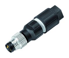 99-3379-550-03 - Sensor Connector, 768 Series, M8, Male, 3 Positions, IDC / IDT Pin, Straight Cable Mount - BINDER