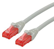 21.15.2503 - Ethernet Cable, Cat6, RJ45 Plug to RJ45 Plug, UTP (Unshielded Twisted Pair), Grey, 3 m, 9.8 ft - ROLINE