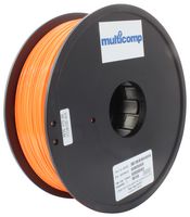 MC011468 - 3D Printer Filament, 1.75mm Dia, Orange, PETG, 1 kg - MULTICOMP