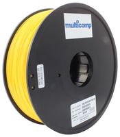 MC011474 - 3D Printer Filament, 1.75mm Dia, Yellow, PETG, 1 kg - MULTICOMP