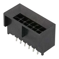 44432-1201 - Pin Header, Board-to-Board, 3 mm, 2 Rows, 12 Contacts, Through Hole Straight - MOLEX