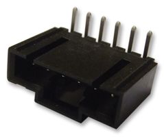 70553-0040 - Pin Header, Signal, 2.54 mm, 1 Rows, 6 Contacts, Through Hole Right Angle, SL 70553 - MOLEX