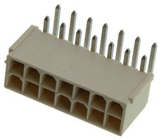 87427-1402 - Pin Header, Wire-to-Board, 4.2 mm, 2 Rows, 14 Contacts, Through Hole Right Angle - MOLEX